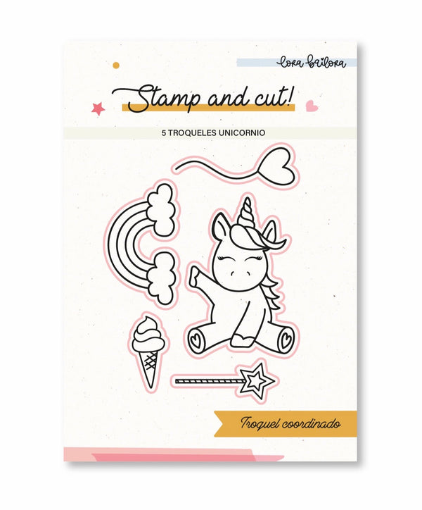 Sello y troquel  Unicornio