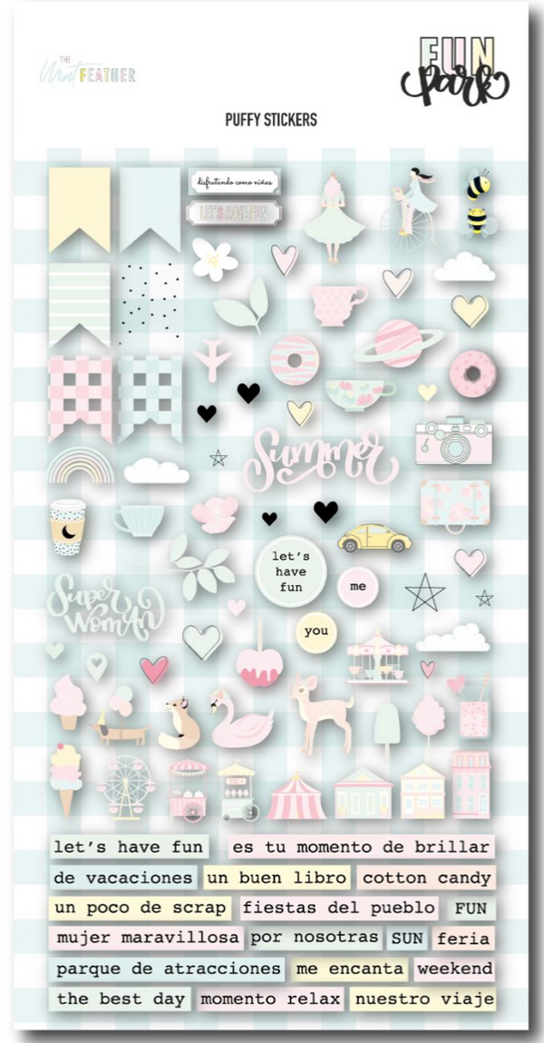 Puffy stickers "FUN PARK"